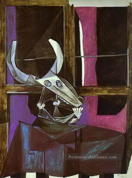 Nature morte avec Steers Skull 1942 cubiste Peintures à l'huile